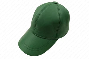 Leather Caps - Green - Deri1006