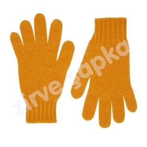 Yellow Knit Gloves