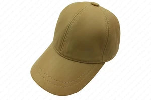 Casquettes en cuir - Beige - Deri1006