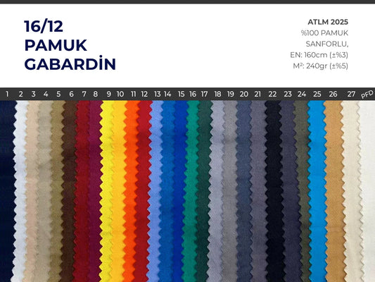16/12 Cotton Gabardine