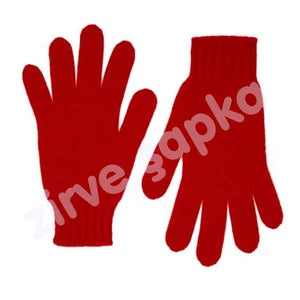 Red Knit Gloves